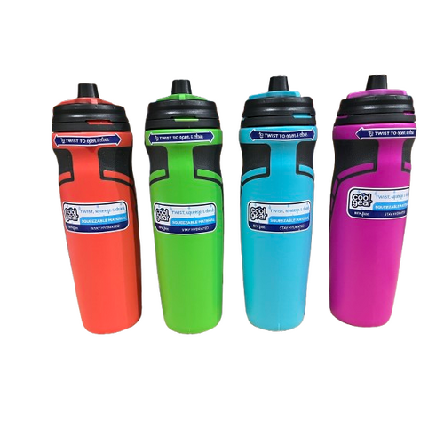 Cool Gear 651mL Hydro Squeeze Bottle 4 Pack