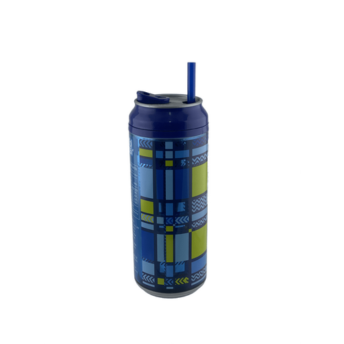 Cool Gear 473mL Can with straw - Flannel