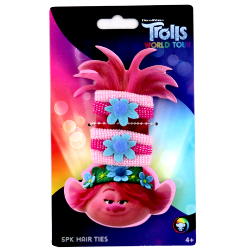 Trolls 2 5pk Hair Ties