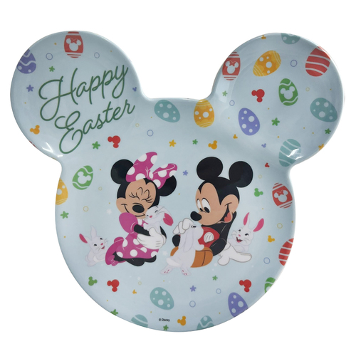 Shaped Melamine Plate - Mickey & Minnie