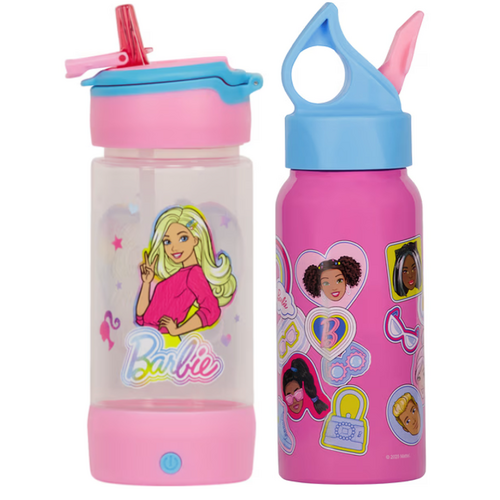 Barbie Pop Lights Drink Bottle and 473ml Stainless Steel Bottle Set