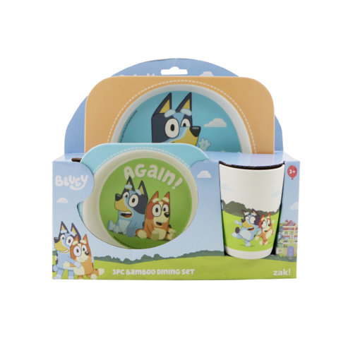 Bluey 3pce Bamboo/Melamine Mealtime Set