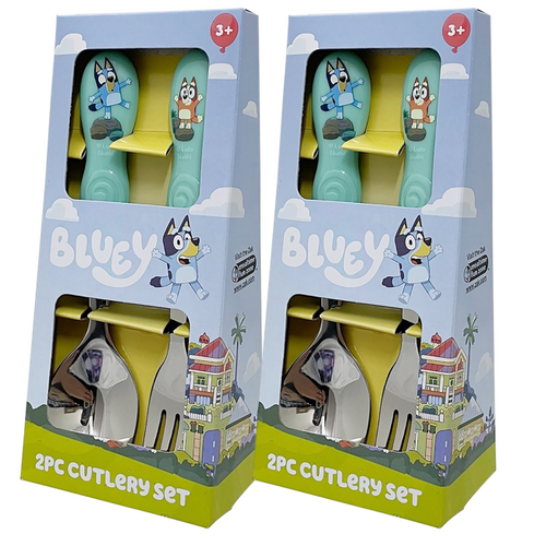 Bluey 2pc Stainless Steel Cutlery Set - 2 Pack