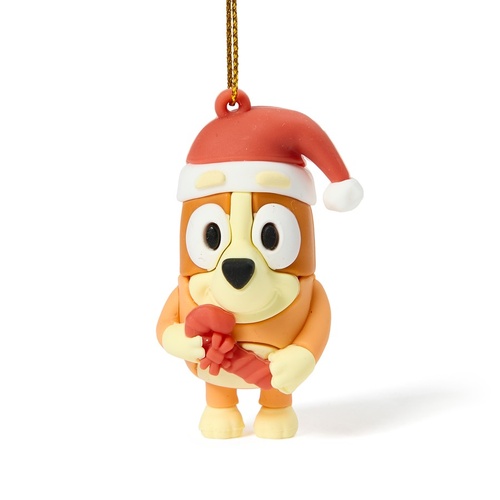 Bluey Silicone Christmas Tree Ornament - Bingo Candy Cane