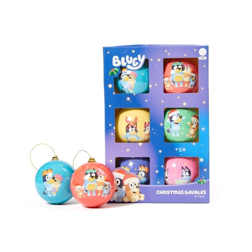 Bluey Christmas 6 pack Hanging Ornaments