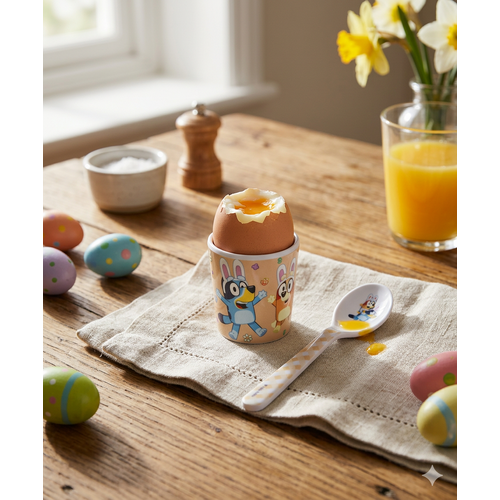 Easter Bluey and Bingo Egg & Spoon Set