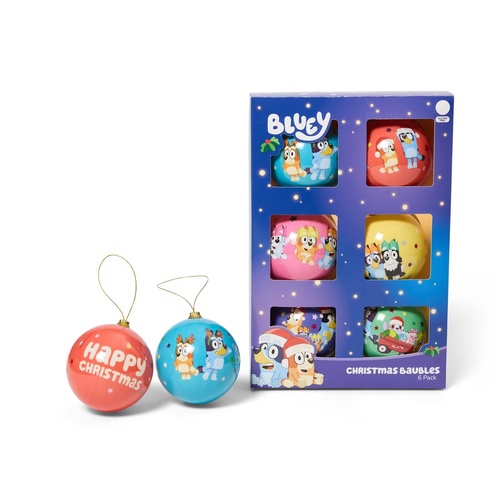 Bluey Christmas 6 pack Hanging Ornaments