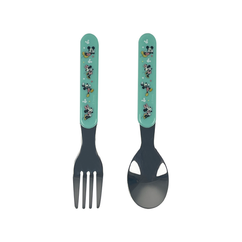 Mickey and Minnie 2pc Stainless Steel Cutlery Set