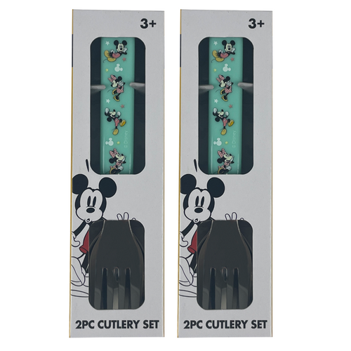 Mickey and Minnie 2pc Stainless Steel Cutlery Set - 2 Pack