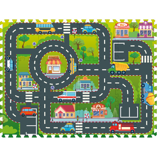 Road Track Puzzle Mat - 12pcs