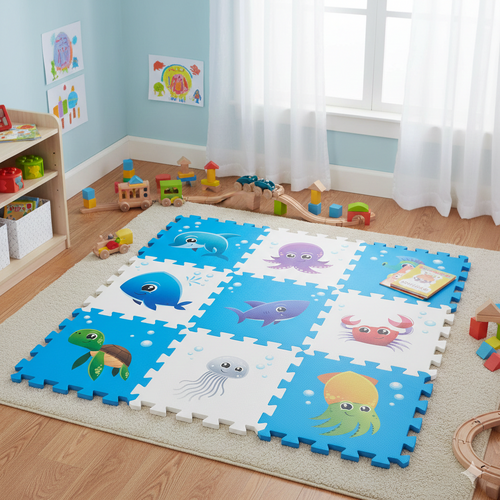 Sea Animals Puzzle Mat - 9pcs