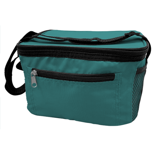 Double Compartment Insulated Lunch Bag with Shoulder Handle - Teal