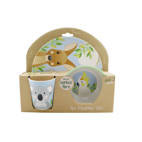 3pc Australiana Bamboo/Melamine Set - 6 Pack - BULK