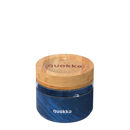 Quokka 500ml Glass Deli Container - Wood Grain