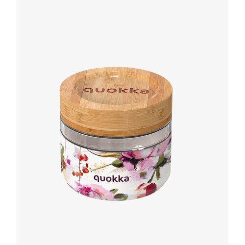 Quokka 500ml Glass Deli Container - Flowers