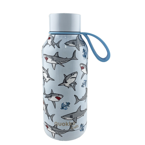 Quokka 330mL Solid Bottle with Strap - Sharks