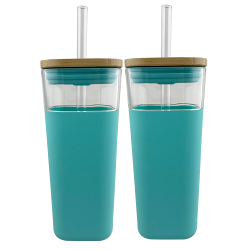 Zak! 540ml Acrylic Liquid Cube - Aqua - 2 Pack