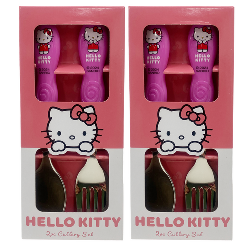 Hello Kitty 2pc Stainless Steel Cutlery Set - 2 Pack