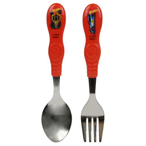 Hot Wheels 2pc Stainless Steel Cutlery Set