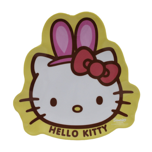 Shaped Easter Melamine Plate - Hello Kitty