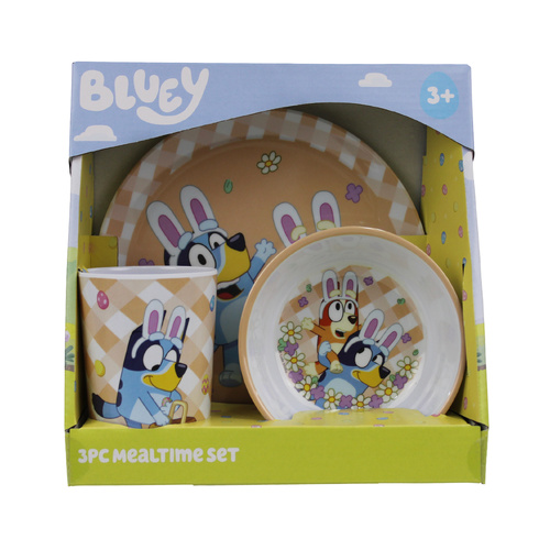 Bluey Bingo Easter 3 Piece Mealtime Set