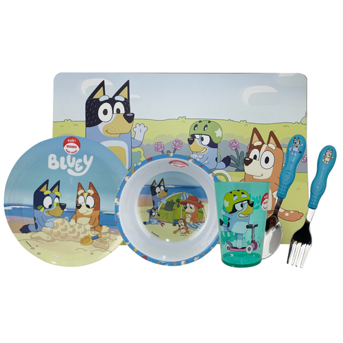 Zak Designs Bluey Kids Dinnerware Set 3 Pieces, Durable and Sustainable  Melamine Bamboo Plate, Bowl, and Tumbler are Perfect For Dinner Time With