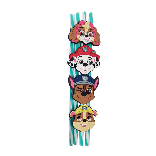 4pk Reusable Straw - Paw Patrol