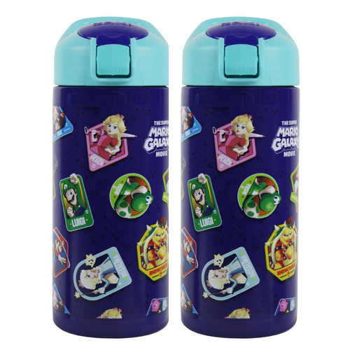 Super Mario 577ml Vector Stainless Steel Bottle - 2 Pack