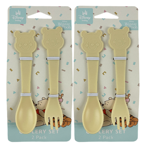 Winnie the Pooh PP Shaped Cutlery - 2 Pack